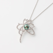 黒蝶パールペンダント