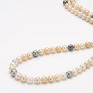 南洋パールマルチカラーロングネックレス